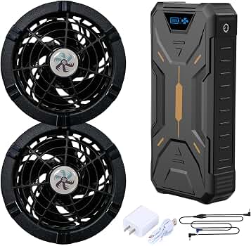 空調ファンバッテリーセット　40v 超高出力　長時間稼働　30000mAh Amazon.co.jp: [XINMIRAI] 空調作業服 ファンバッテリーセット【2026