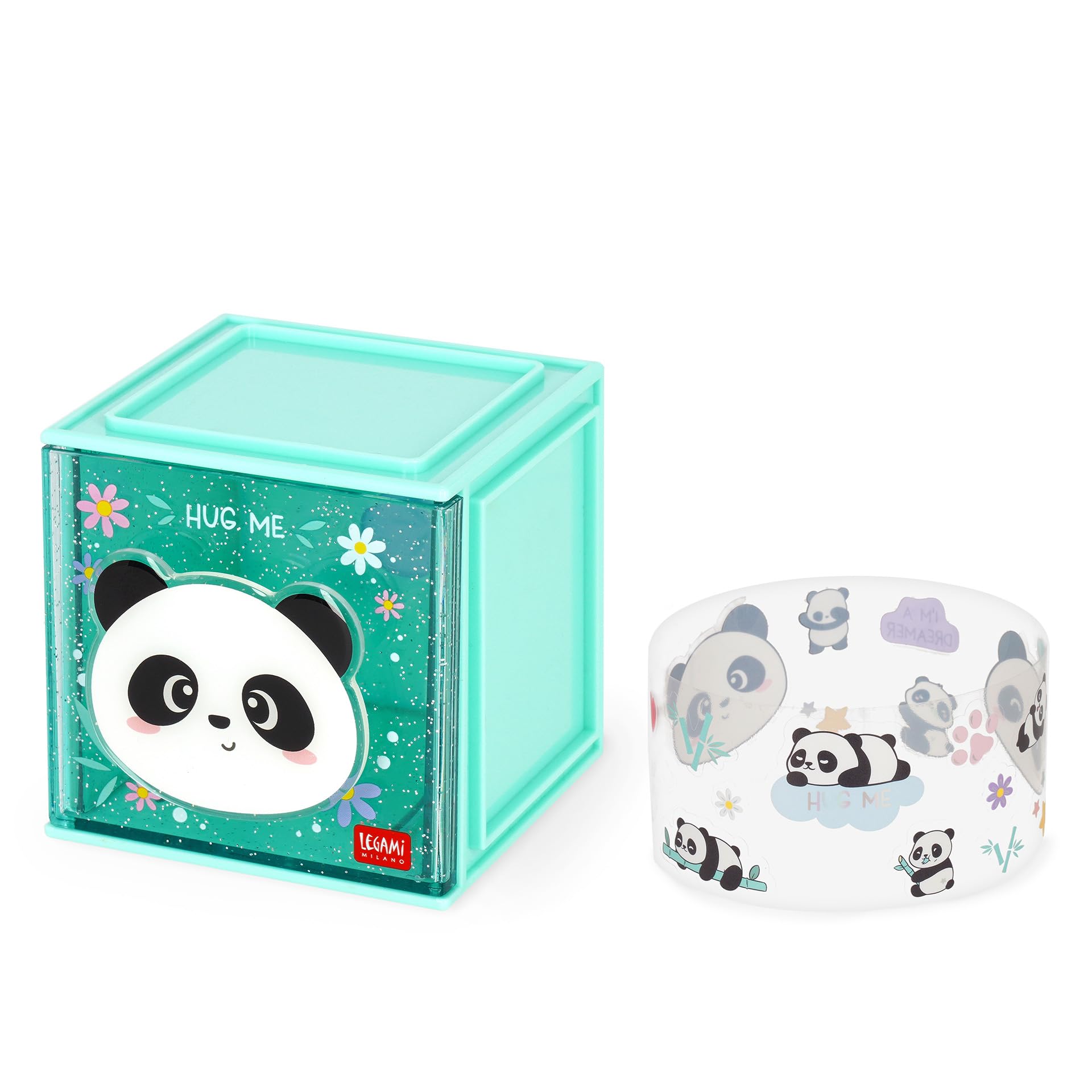 Legami Boîte modulaire de bureau Cutie Cubes Thème Panda Organiseur de Bureau 90 x 90 x 100 cm ABS Empilable