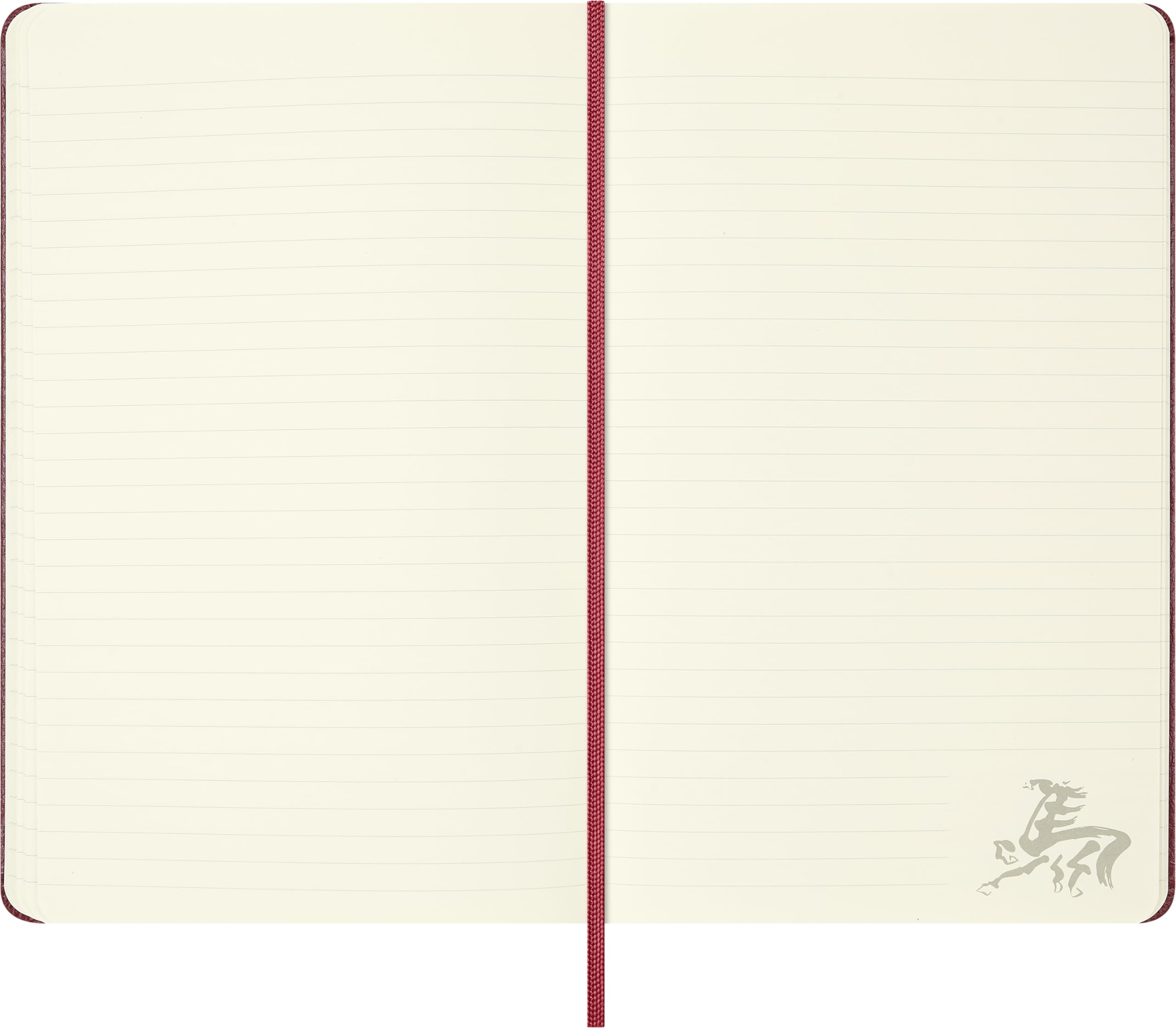 Moleskine Cuaderno Rayado Año del Caballo – Cubierta Dura Certificada VEGEA® en Rojo, Tamaño Large 13 x 21 cm, con Caja de Regalo Reutilizable