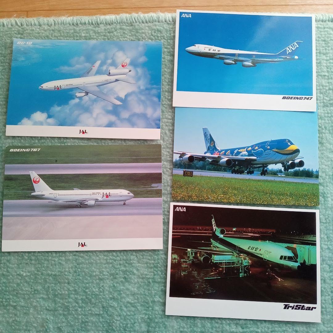 Amazon | 約30年前に飛行機内でもらった絵はがき(日本航空、全日空