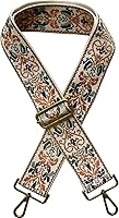 Yiaizhuo Ethnic 2" Wide Adjustable Purse Strap Replacement - Breathable Canvas Shoulder Crossbody Handbag Guitar Strap for Women