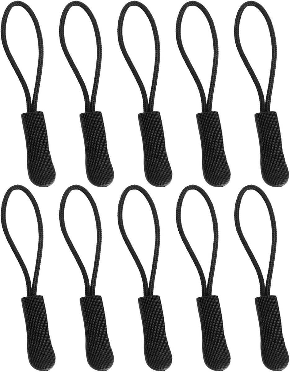 Luggage Zipper Pull Replacement for Backpack: YZSFIRM 10 Pcs Black Zipper Tab