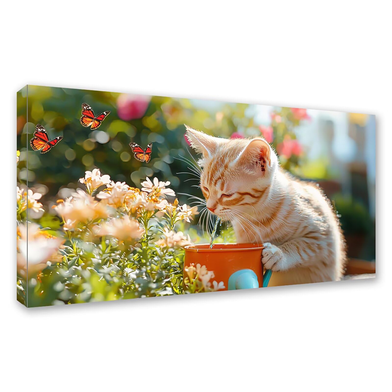Diamond Painting Grande 180x90cm Gato Diamond Painting Adultos, DIY Mariposa Pintura de Diamante Manualidades Adultos, 5D Cuadrado Rhinestone Bordado Punto de Cruz para Home Decoration Regalo 0J-149