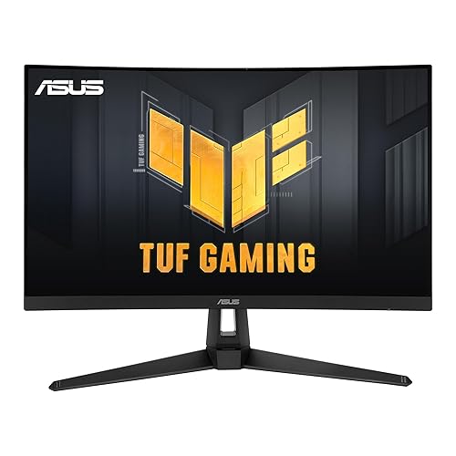 ASUS TUF Gaming VG27VH1B 27β Curved Monitor, 1080P Full HD, 165Hz (Supports 144Hz), Extreme Low Motion Blur, Adaptive-sync, FreeSync Premium, 1ms, Eye Care, HDMI D-Sub, BLACK - 27" Curved FHD 165Hz FreeSync Premium