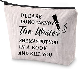 Writer Gift Author Gift Writer Cosmetic Bag Please Do Not Annoy The Writer Makeup Bag Writing Gift for Author (Do not annoy the Writer)