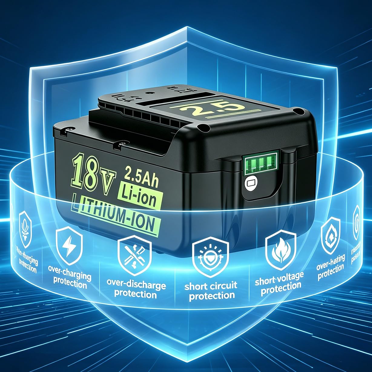 2X 18V 2.5Ah DREAMDASH Batería de Repuesto, Apto para Kärcher Herramienta | Cortasetos HGE 18-45 18-50 Cortacésped LMO 18-33 18-36 Pulverizador PSU 4-18 Aspirador WD 1 3-18 Cortabordes LTR 18-25 18-30