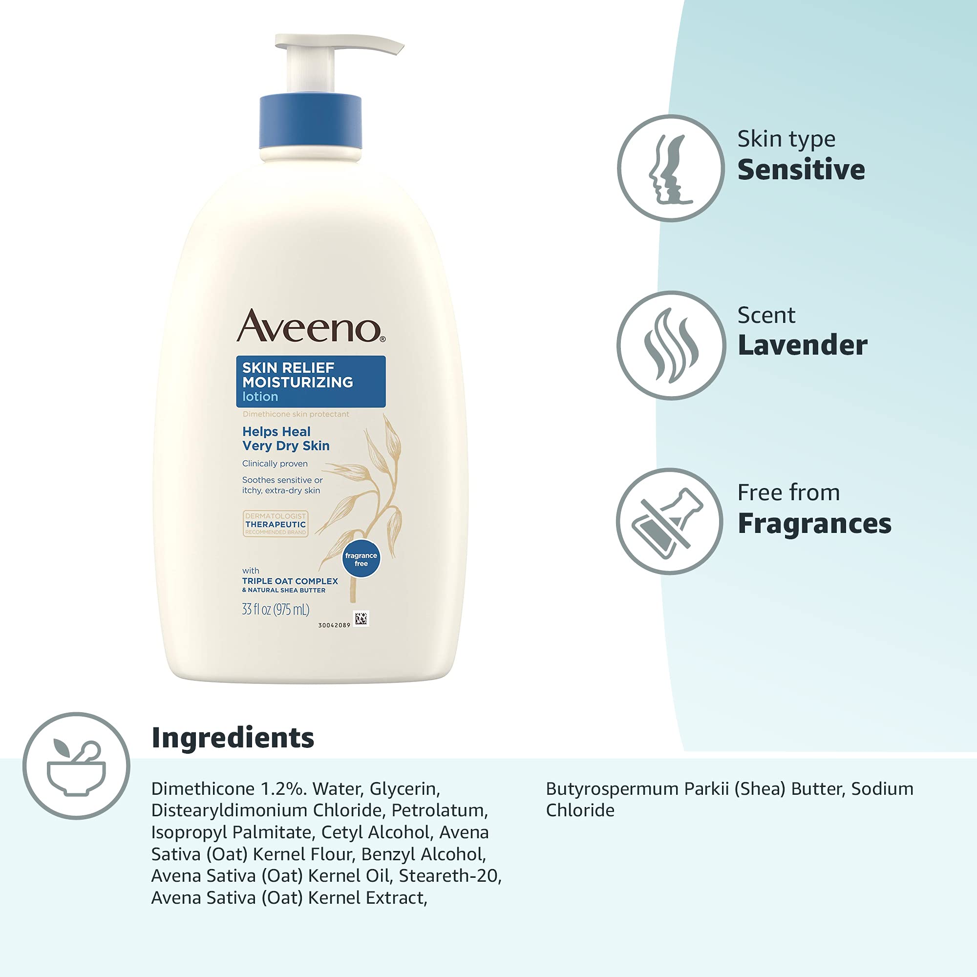 Aveeno Skin Relief Moisturizing Body Lotion with Triple Oat & Shea Butter