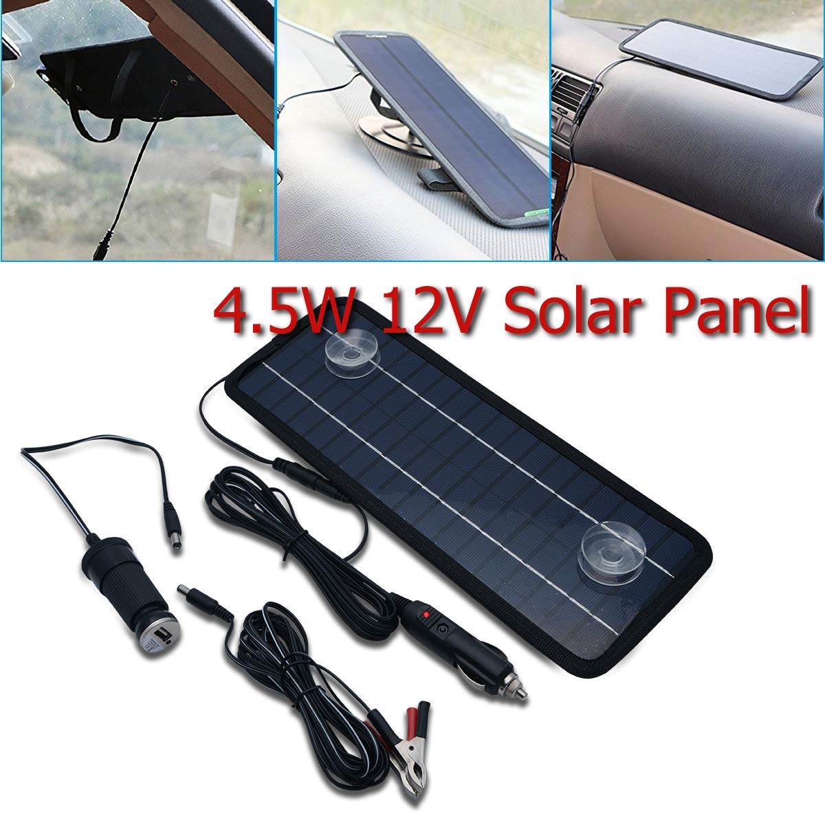 Baceyong przenośna zapasowa ładowarka 12 V 12 V / 5W do motocykla samochodowego RV Yachting Outdoor Power Supply z portem wyjściowym USB