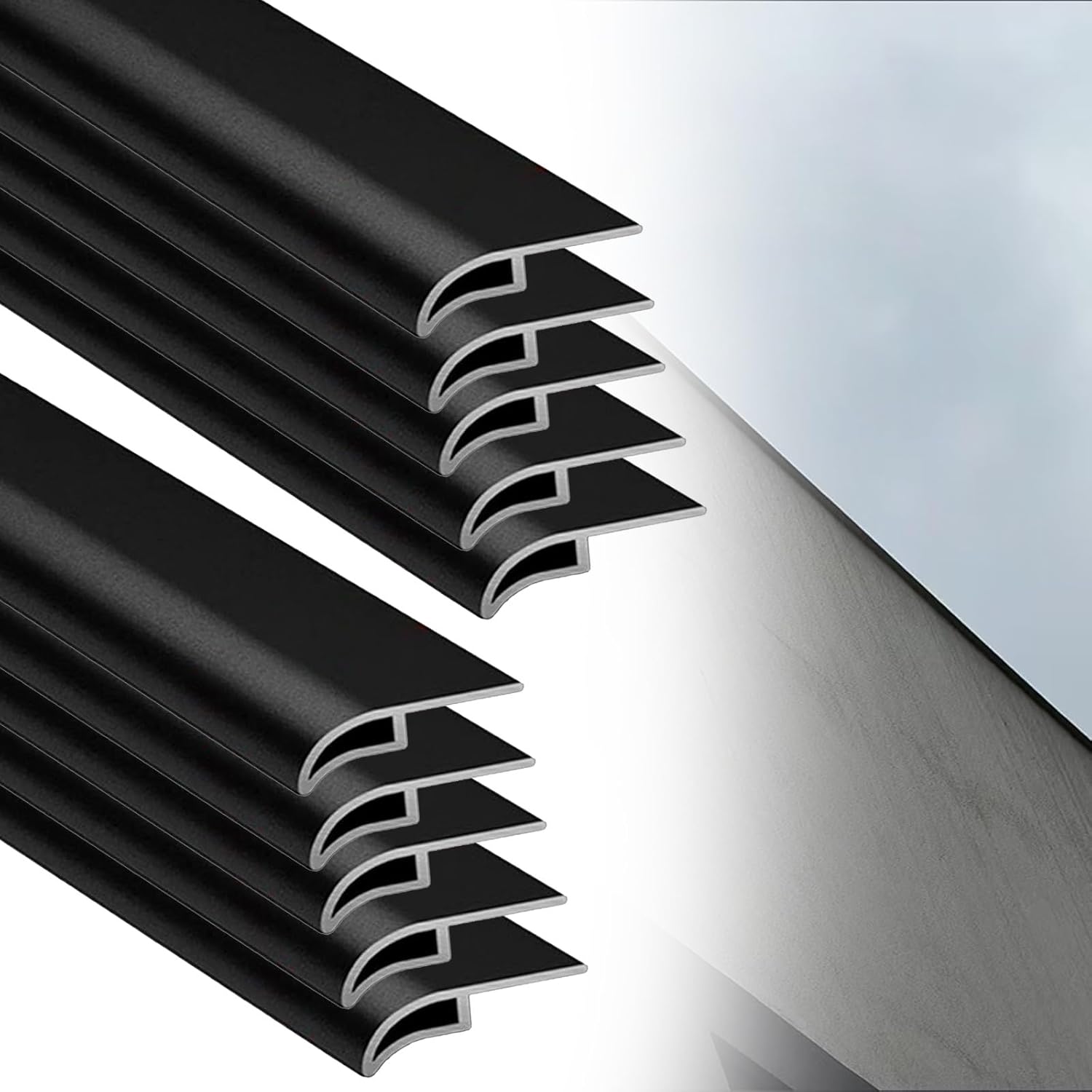Window Sill Rain Diverter, Metal Drip Lines Strip for Eaves Edge, Aluminum Eaves Drip Line for Exterior Wall for Balcony/Window Sill/Edge Protection(A-10 PCS,L 68IN W 1.2IN)
