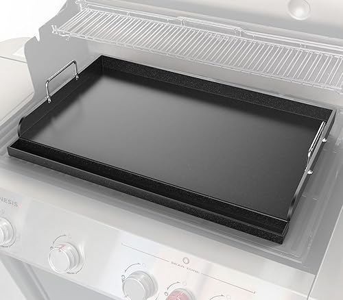 Miniatura 22 de Plancha para cocinar universal de acero inoxidable, placa superior plana antiadherente para estufa de gas y parrillas de carbón, tailgating,