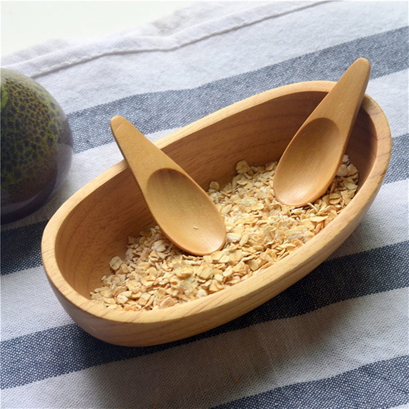 JINGYAN Cucchiaini da tè Wood Mini Tea Spoon Condiment Scoop Flatware Coffee Small Sugar Kitchen Gadgets