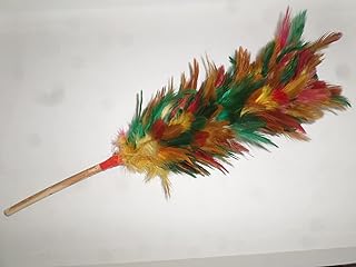 Real Chicken hen's Feather Multi Color Duster 14 inch