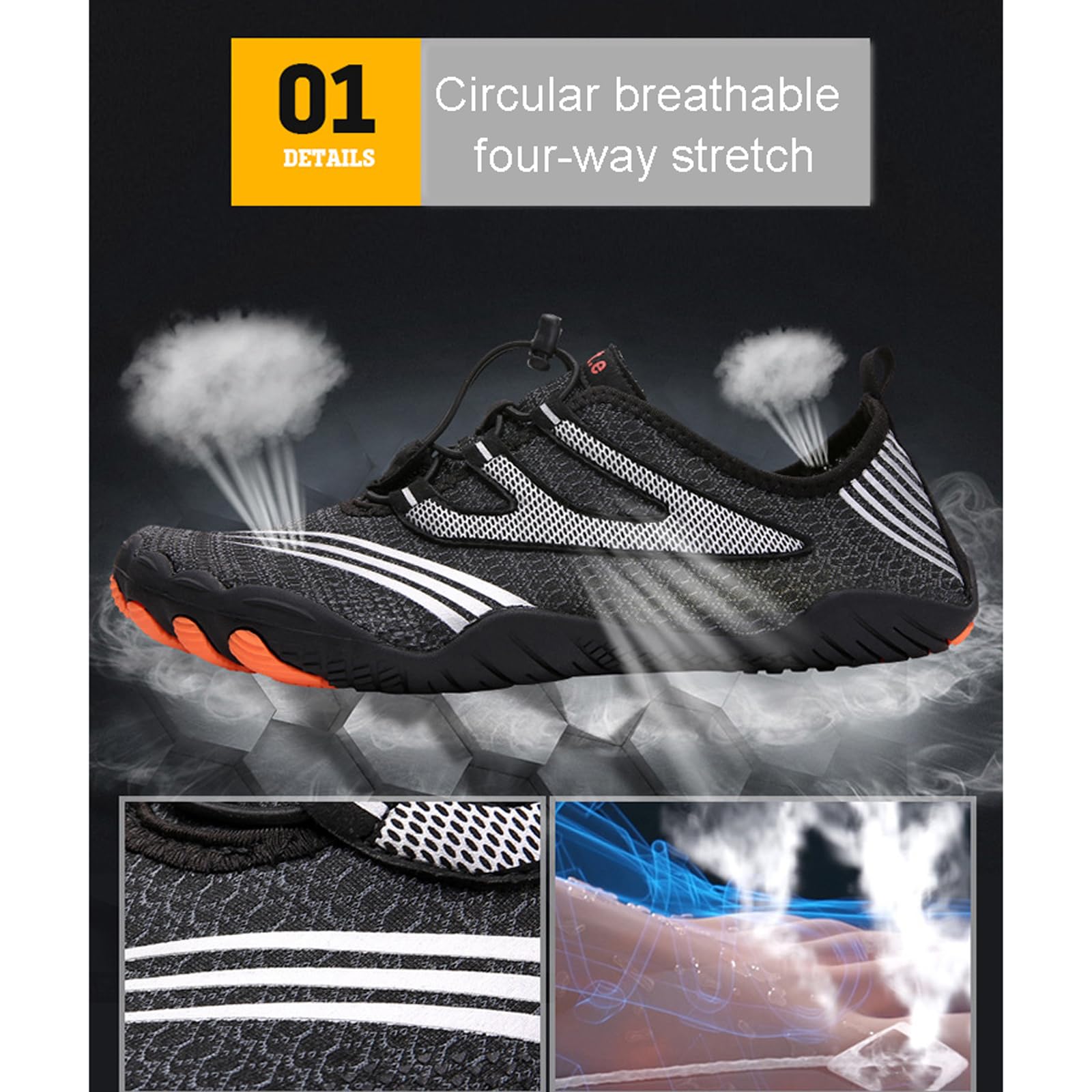 Wasserschuhe Strandschuhe Surfschuhe Aquaschuhe,Herren Strandschuhe,Damen Herren Strandschuhe,Schnell Trocknend rutschfest Leicht Schnell Trocknend Badeschuhe Schnell Trocknend