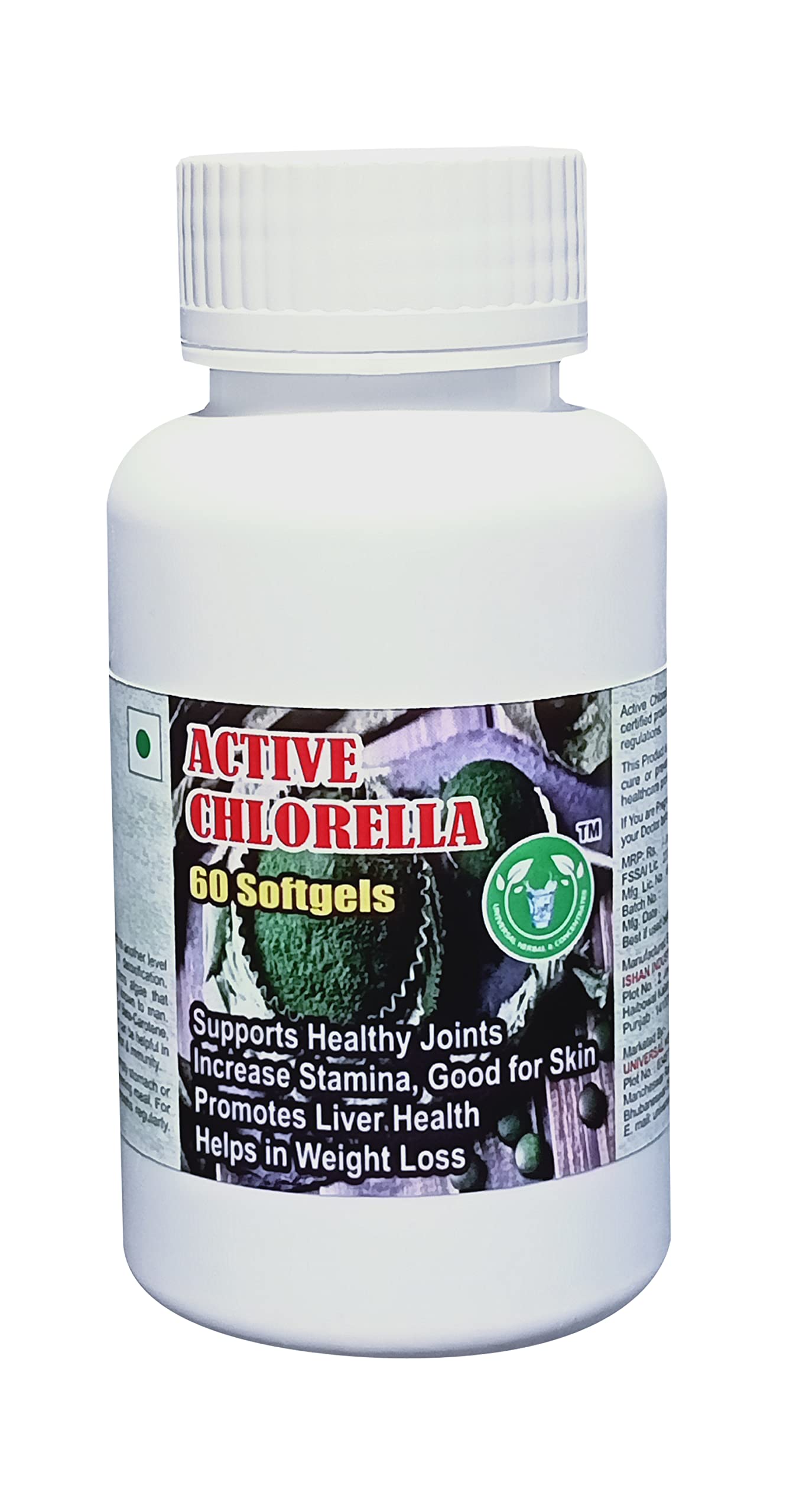 Active Chlorella Softgel - 60 Softgels (Get One Bottle 50ml Active Chlorella Drops Free)