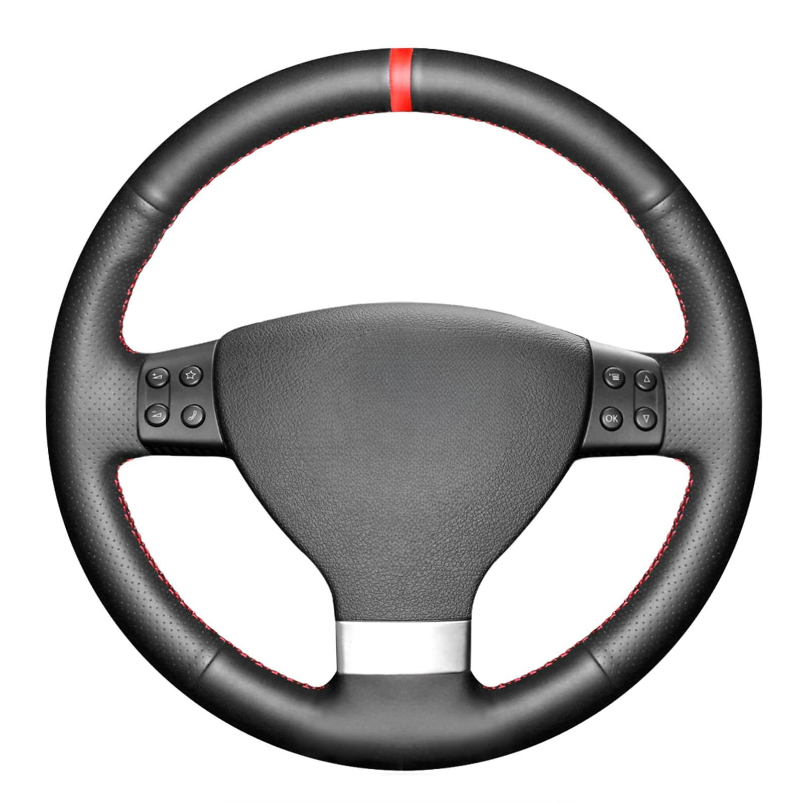 MEWANT Passgenauer Lenkradbezug zum Nähen für für Golf 5 (V) Golf Plus