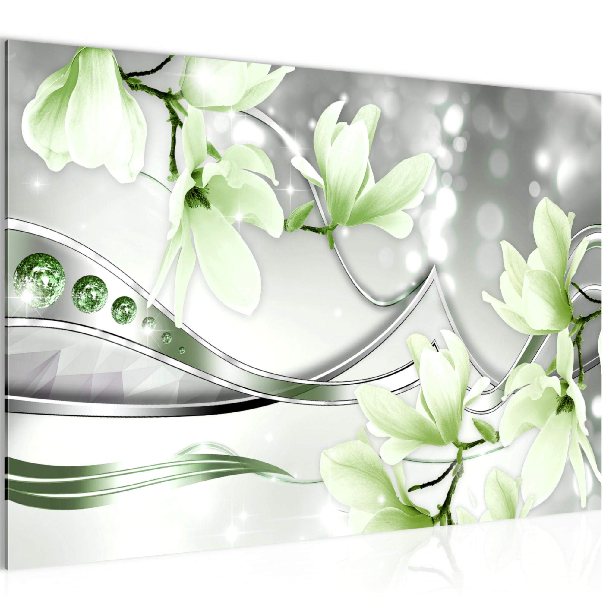 Runa Art B Wall Picture Magnolia Flowers Modern Modern Canvas - 100% Made In Germany - Hall 207215