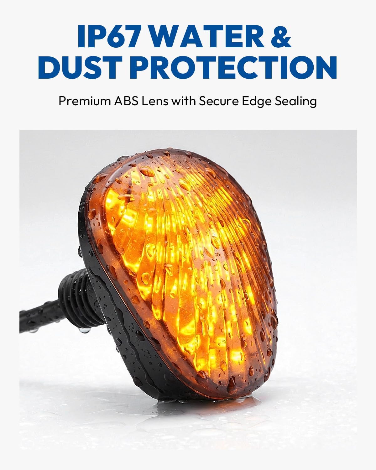Motorcycle Flush Mount Turn Signal, 12V Smoked LED Indicator Light Blinker 2PCS Fit for Yamaha YZF R1 R3 R6 R6S Fazer FZ FZ1 FZ6 FZ6R FZ07 FZ8 FZ09 MT-07 MT-09 TMAX, Amber