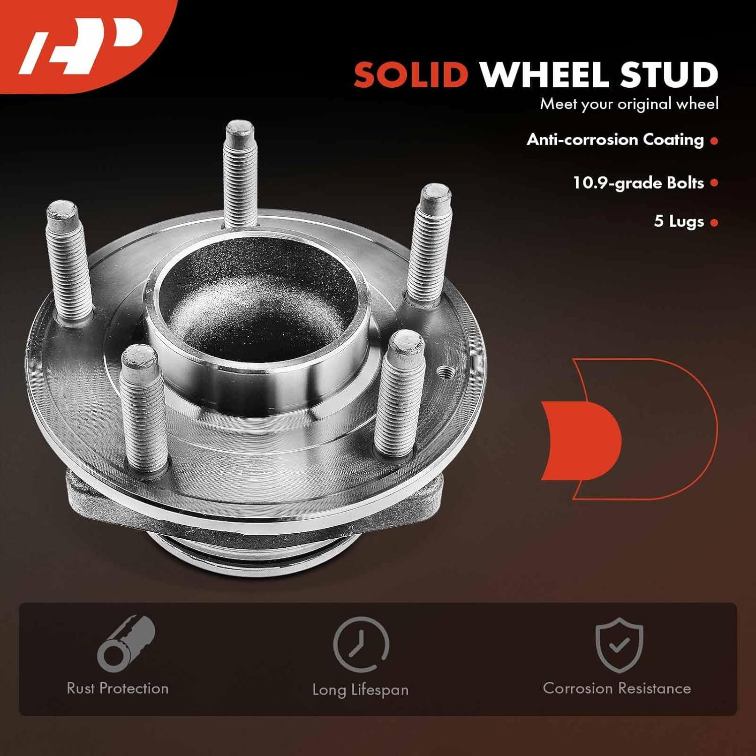 A-Premium 2 x Front Wheel Bearing and Hub Assembly with 5-Lug Compatible with Chevrolet Corvette 2014 2015 2016 2017 2018 2019