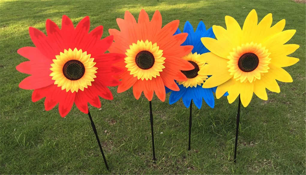 3PCS Bird Scarers Windmills for Children, Wind Spinner Set for Lawn Decor, for Kids or Decorating Yard, Stake Lawn - Image 3