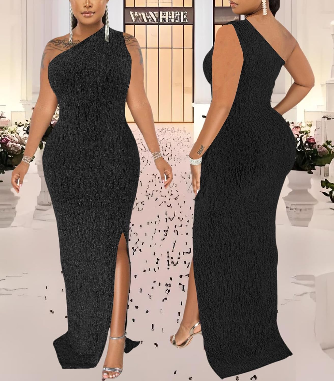 Evening Gowns for Women Formal Sleeveless Sparkly Party Dresses Elegant Sexy Plus Size Cocktail Dress