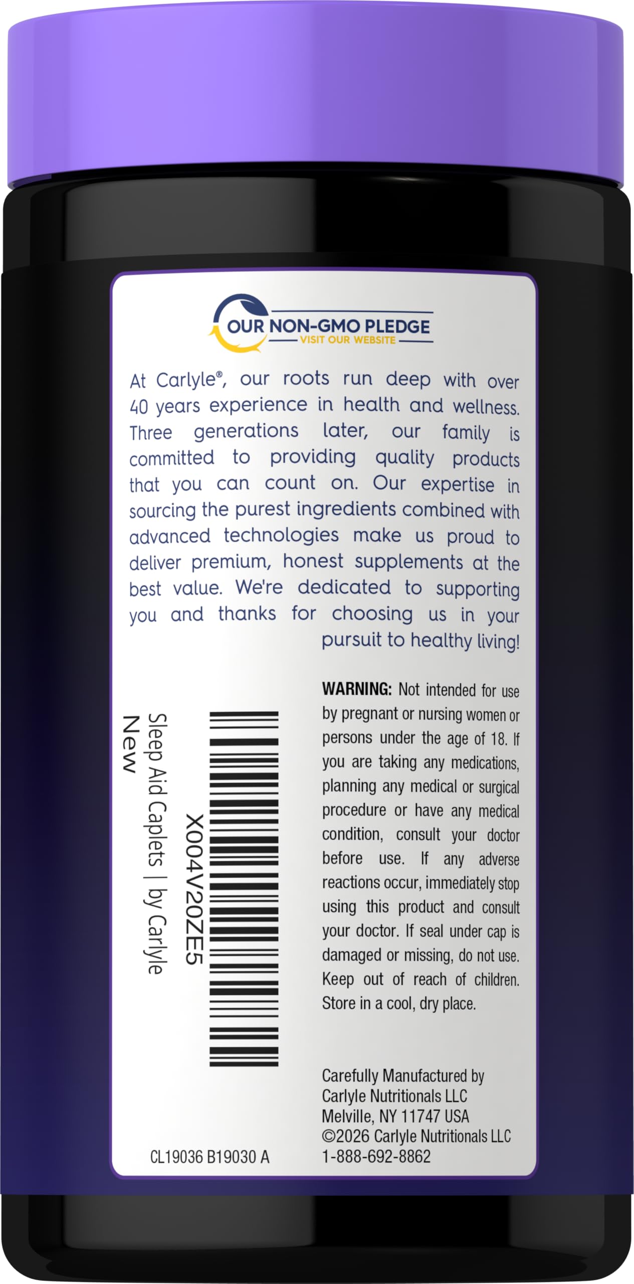 Carlyle Sleep Aid Supplement | 90 Caplets | Melatonin Free — Amazon image 3