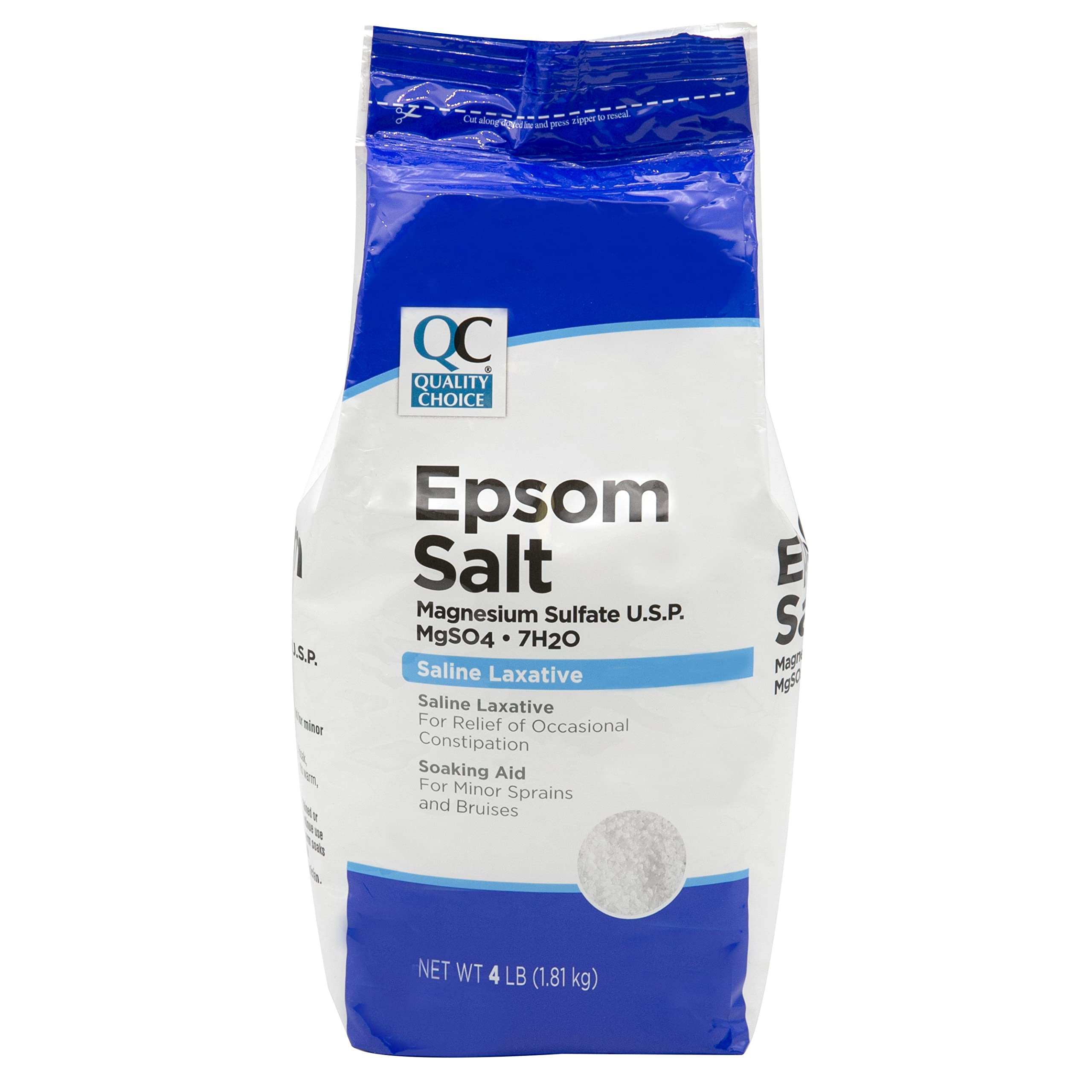 Quality Choice Epsom Salt, 4lb Bag