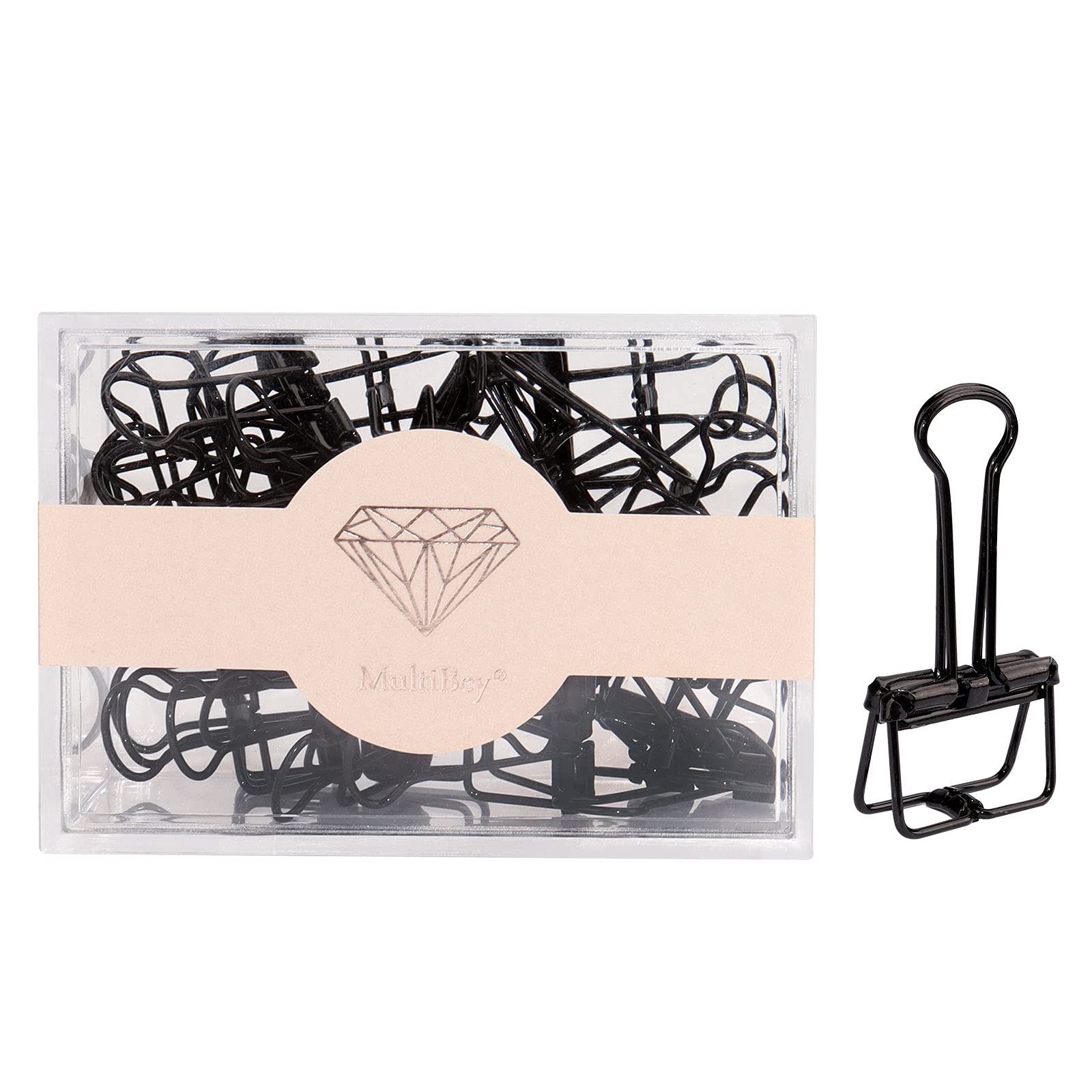 Buy Multibey 20Pcs Colorful Hollow Metal Wire Binder Clips Skeleton