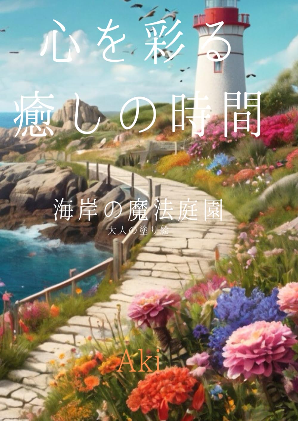 心を彩る癒しの時間: 海岸の魔法庭園:大人の塗り絵 (Tranquil Lines)