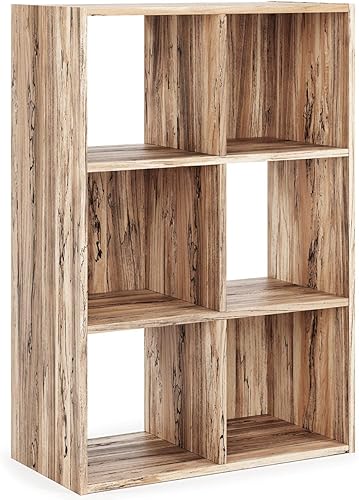 Miniatura 152 de Signature Design by Ashley Paxberry Coastal - Organizador de almacenamiento o librero moderno de 6 cubos, color blanqueado, diseño costero