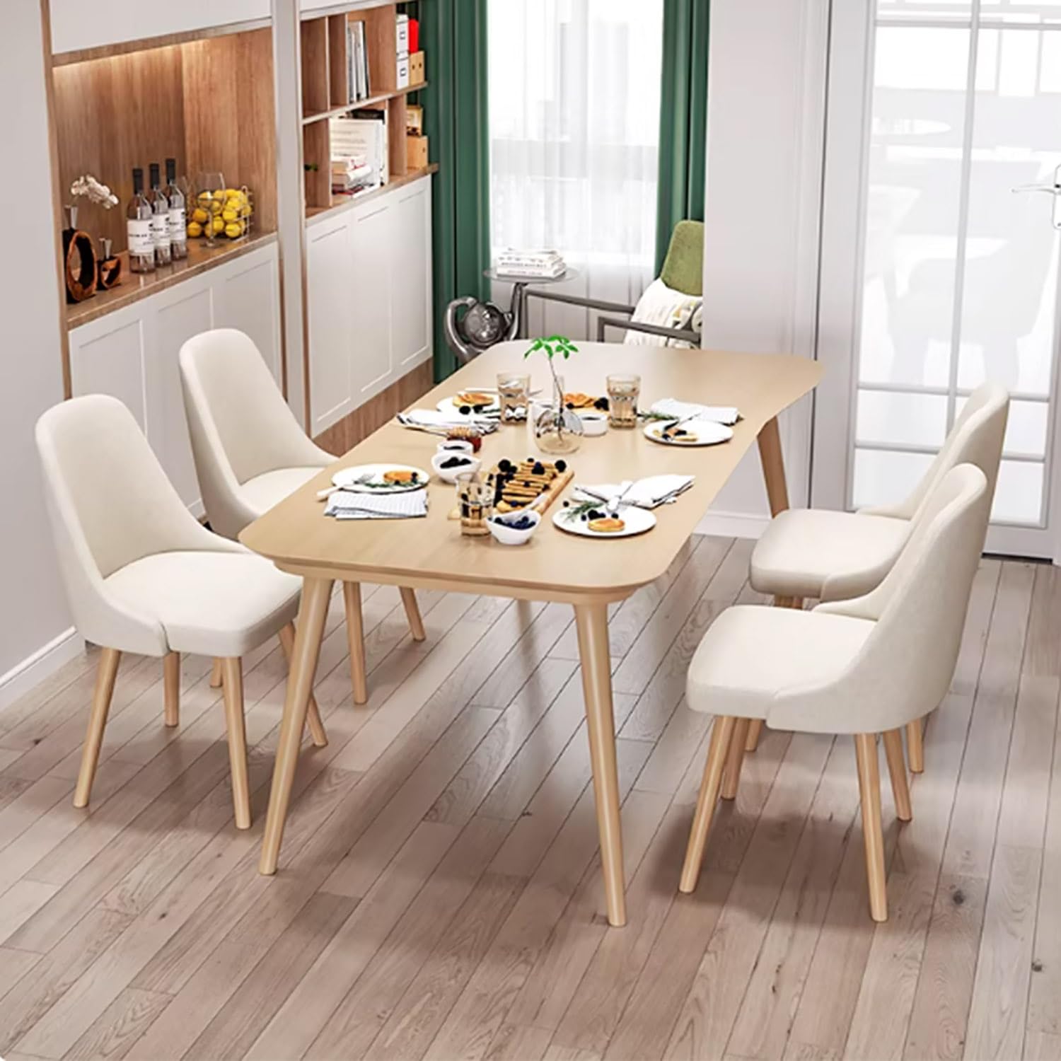Patas de Taburete de Madera Maciza, pies de Repuesto para mesas, Patas de Silla de Comedor con Estructura en Cruz para tableros de Madera(60cm/24in)