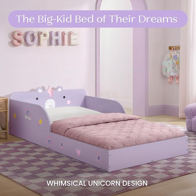 Cama Infantil Delta Children Unicornio Madera Púrpura miniatura 3
