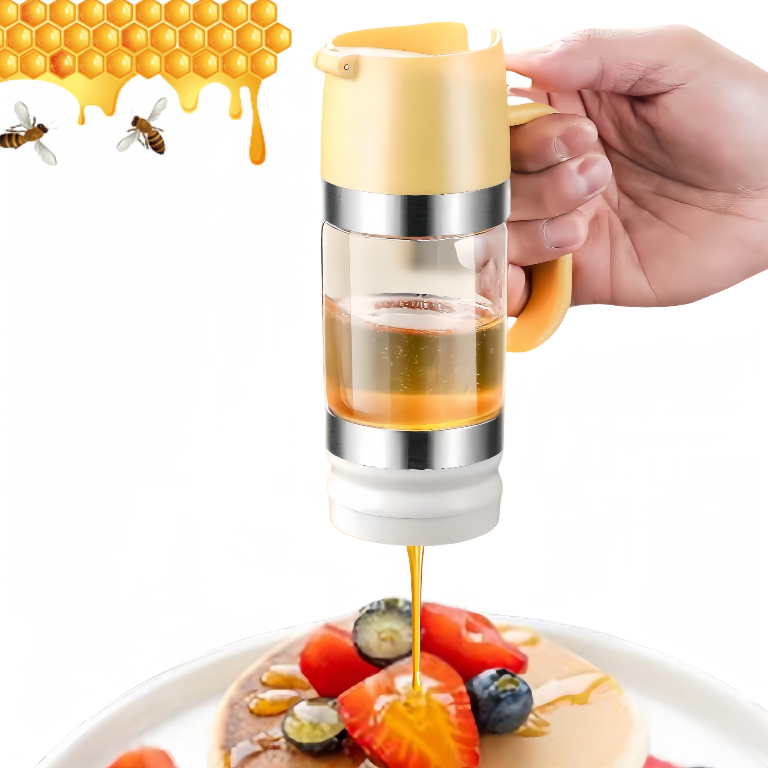 Glass Honey Dispenser Pot, 9 oz