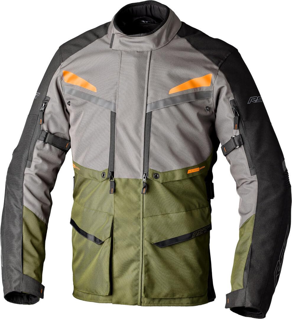 RST Maverick Evo Kurtka tekstylna motocyklowa, zielony/szary, 3XL