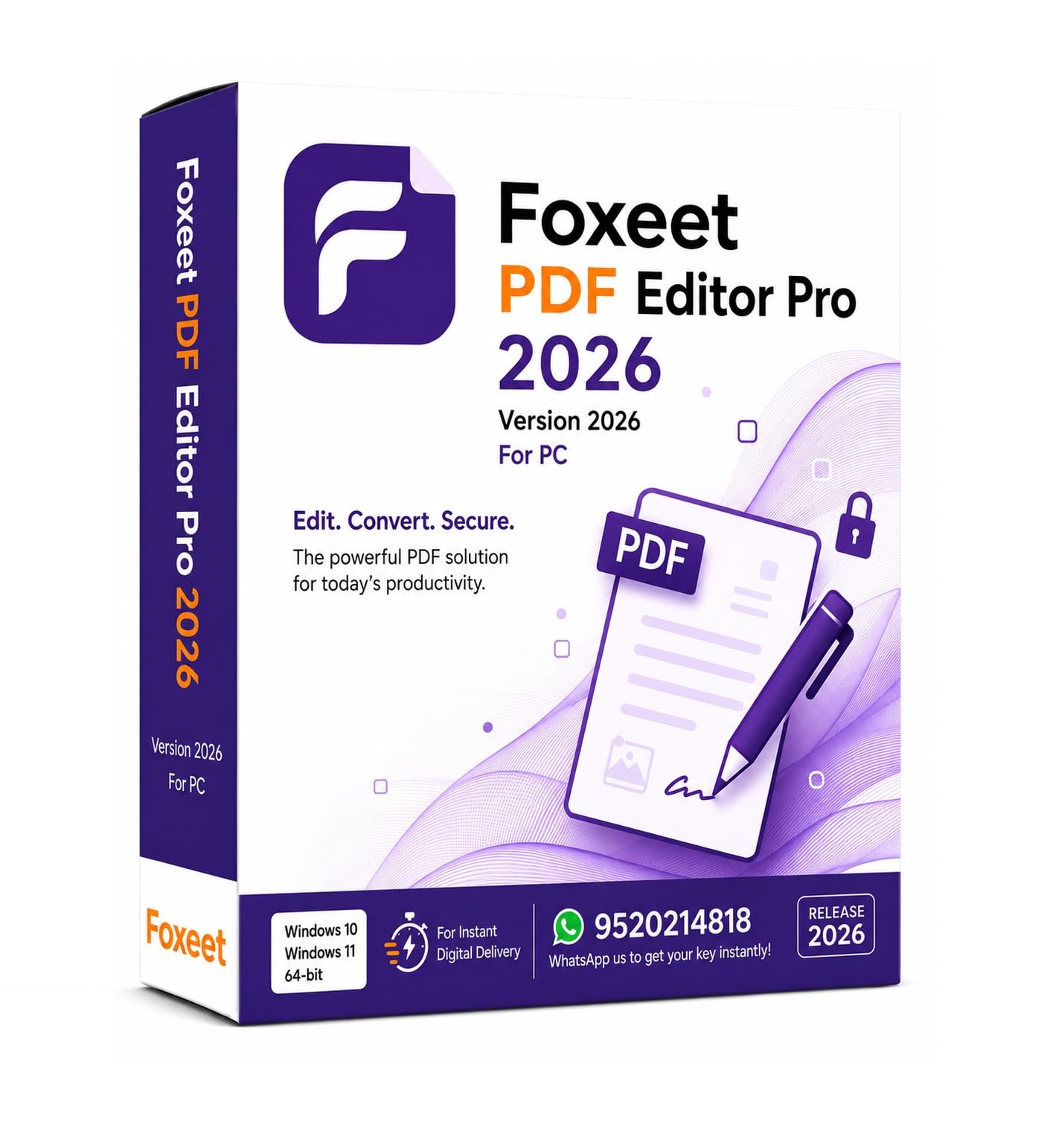 Foxeet PDF Editor Pro 2026 Digital License | PDF Creator Converter Editor OCR Software | Win PC | Lifetime Activation | Instant Email Delivery | Foxeet PDF Editor Pro 2026 for PC-picture-18