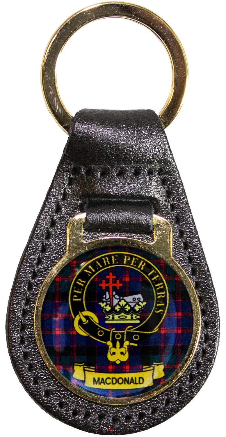 I Luv Ltd Macdonald Leather Key Fob Scottish Clan Crest Scottish Made