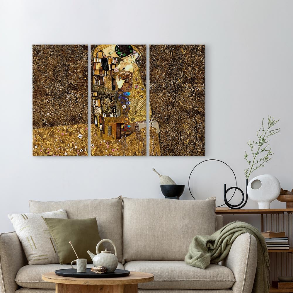 B&D XXL - Grand Tableau Mural Décoration Moderne Salon, Klimt, 120x80 cm