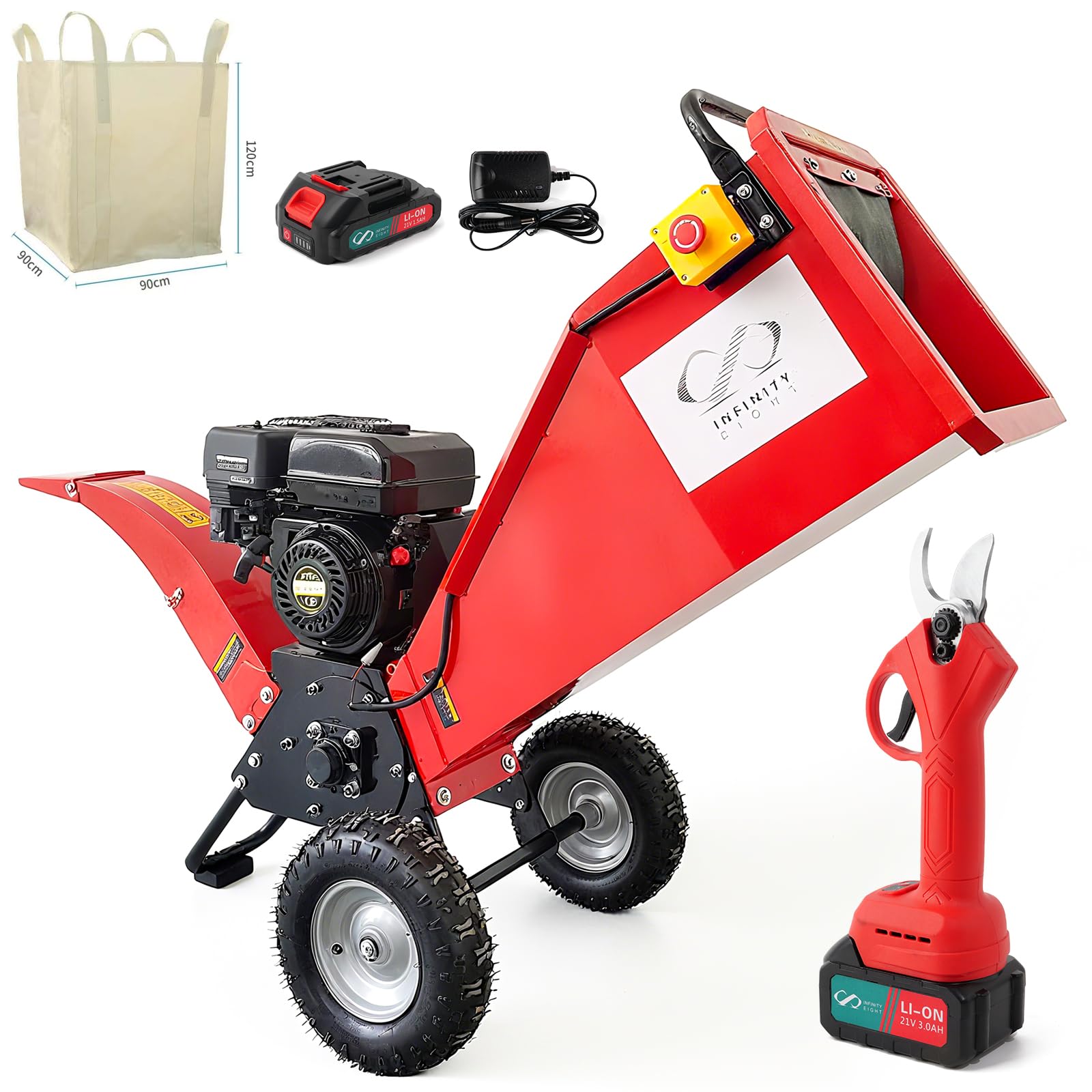 Amazon | infinity8 ウッドチッパー 粉砕機 エンジン粉砕機 7馬力 最大