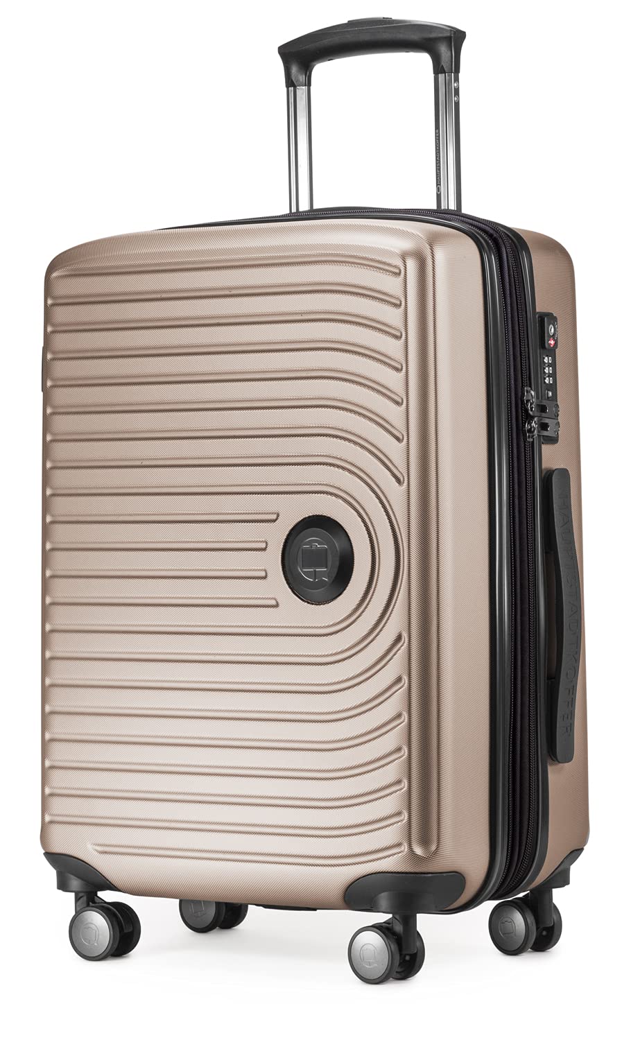 Hauptstadtkoffer Mitte - Bagaglio a Mano 55x40x23, TSA, 4 Ruote, Valigia da Viaggio, Valigia Rigida, Valigia con Ruote, Valigia Bagaglio a Mano, Champagne