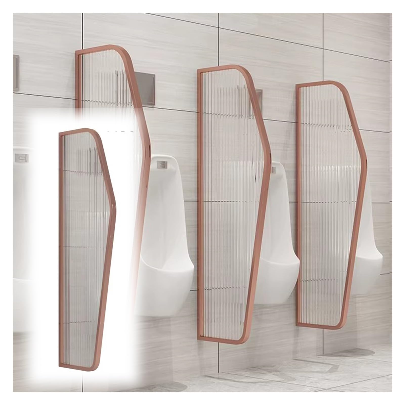 Extension de cloison translucide de 40 cm pour aménager les sanitaires des bureaux modernes