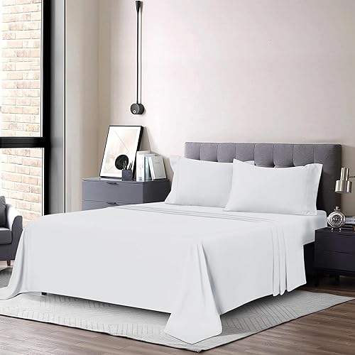 MOONLIGHT20015 Juego de sábanas tamaño individual  3 piezas de microfibra cepillada suave hotel ropa de cama y fundas de almohada  Juego de sábanas