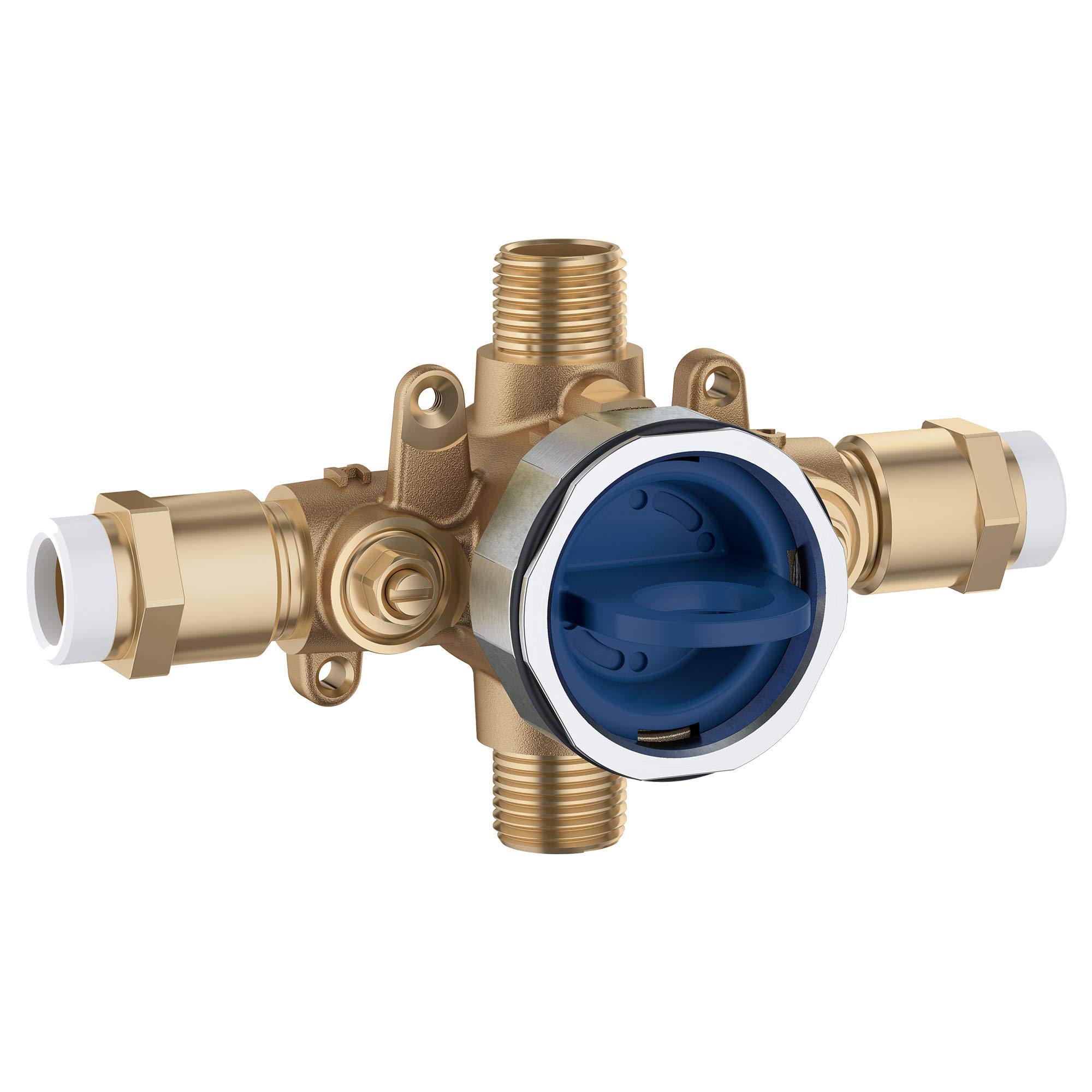 GROHE 35114000 GrohSafe 3.0 Pressure Balance Valve Rough with Flush Plug with CPVC Outlets with Service Stops, Unfinished