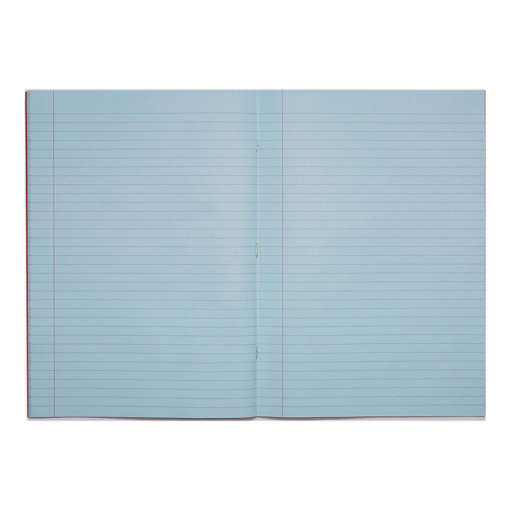 Rhino A4 Tinted Exercise Book, Red Cover with Blue Coloured Paper, 10 Pack - Image 4