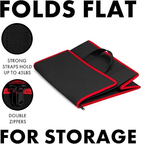 Miniatura 4 de (No fabricado en China) Paquete de 2 bolsas de compras aisladas, bolsa de comestibles reutilizable y plegable, bolsa de aislamiento térmico para