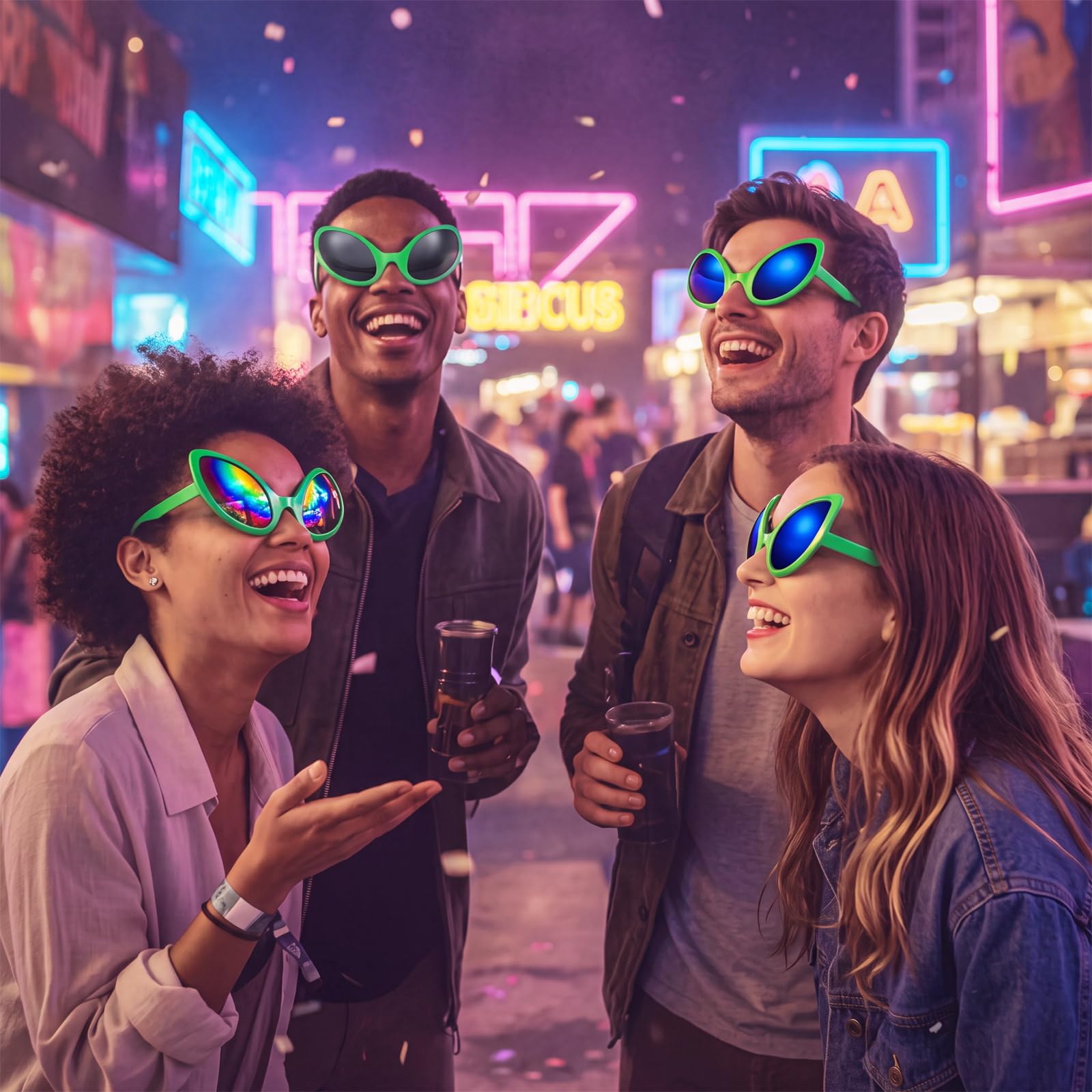 Bencailor Gafas alienígenas con lentes