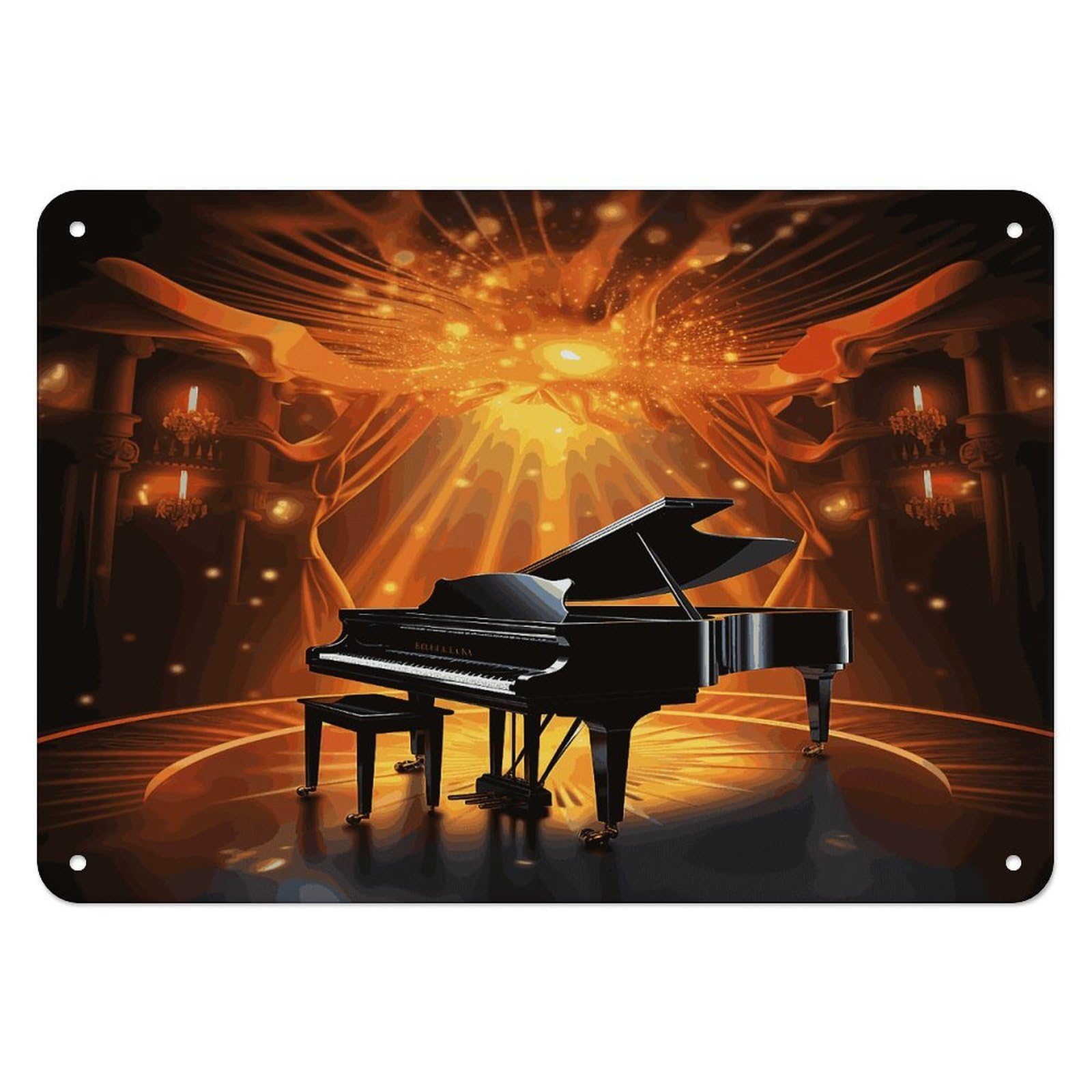 Fekiloot Style Musical Theatre Wall Decor Iron Painting Metal Sign