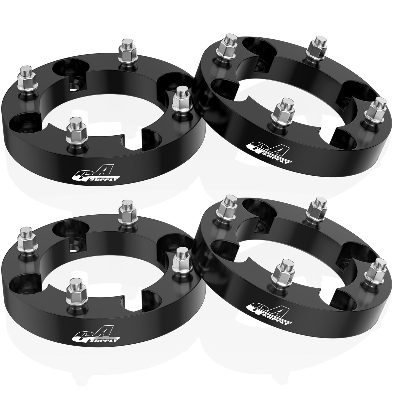 GAsupply 1" 4×156 ATV Wheel Spacers 3/8"-24 Studs, 131mm Hub Bore, 4 Pcs