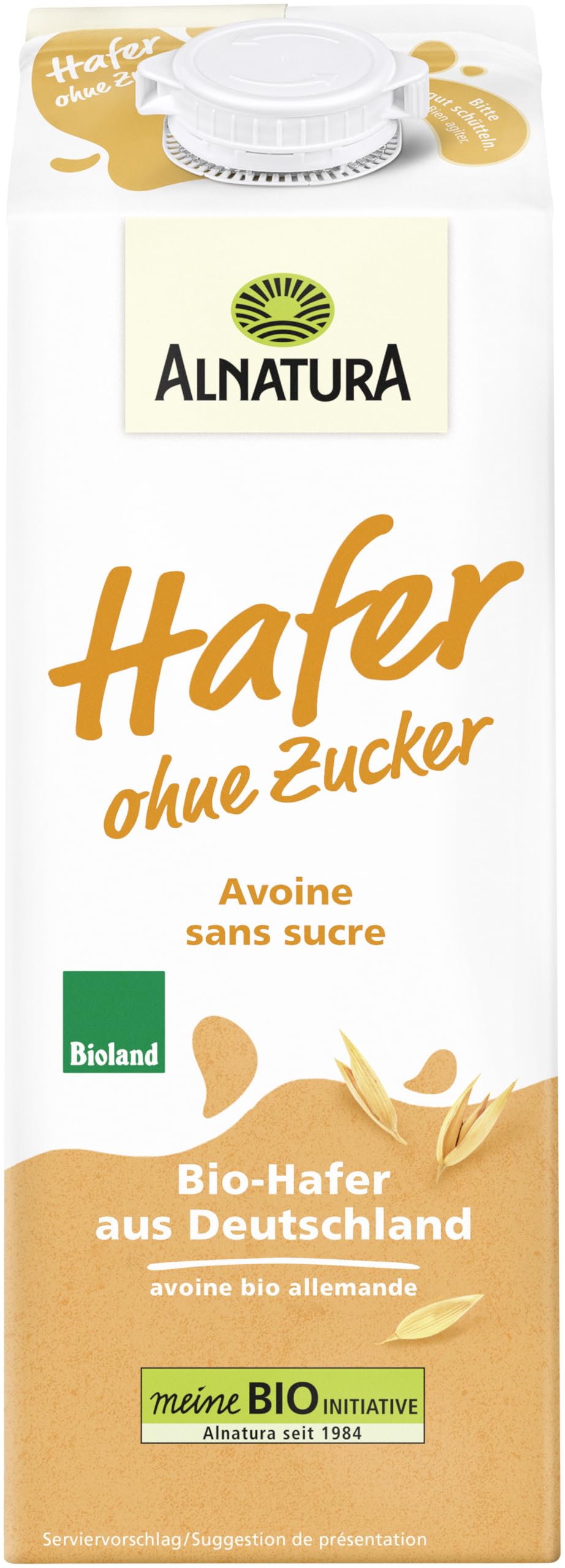 Alnatura Bio Hafer Drink ungesüßt, 1 l (Packung mit 6)