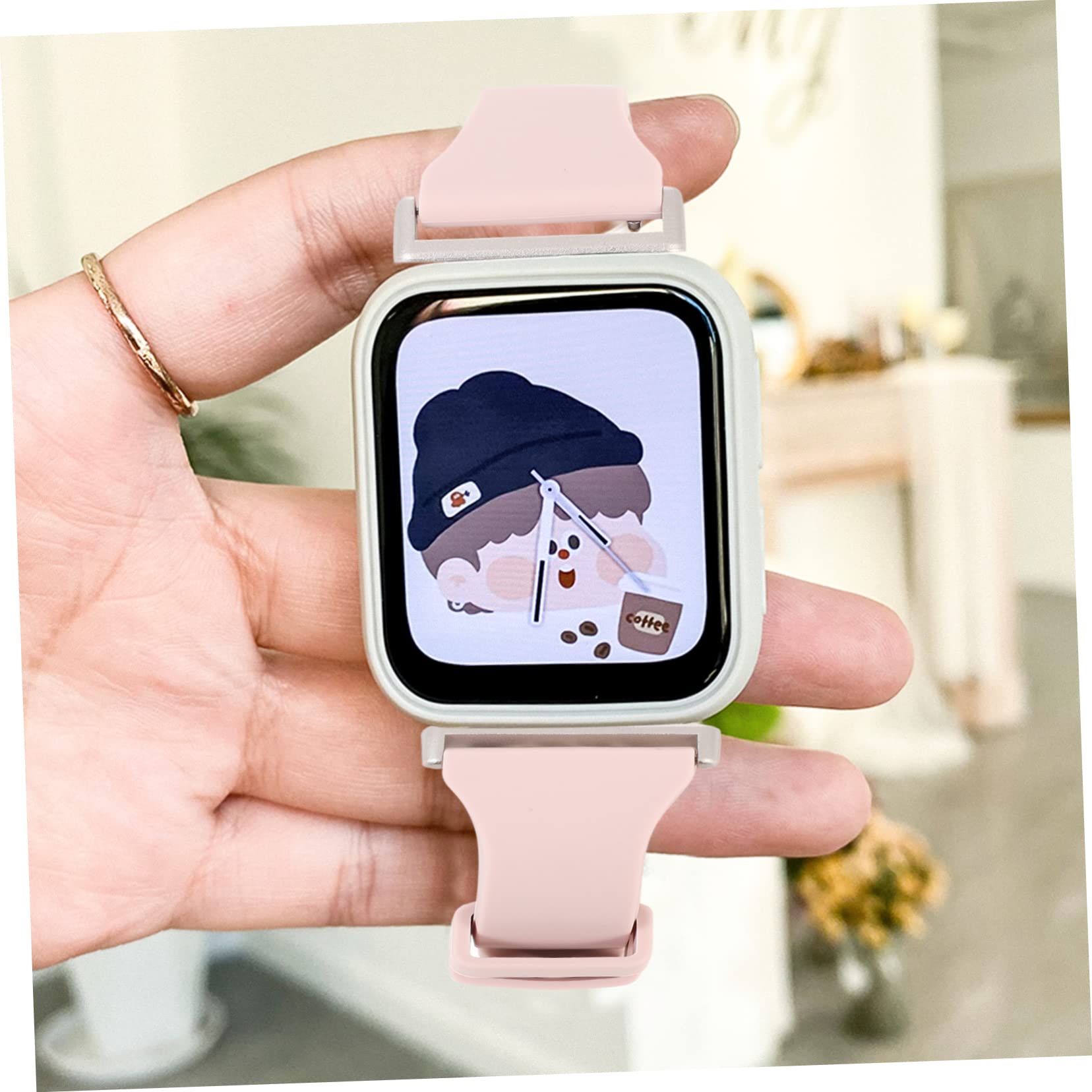 UKCOCO 5 Piezas Correa De Silicona Reloj De Ejercicio Reloj Deportivo De Plata Banda De Flexible Banda De Suave De De Liberación Rápida Suministro De
