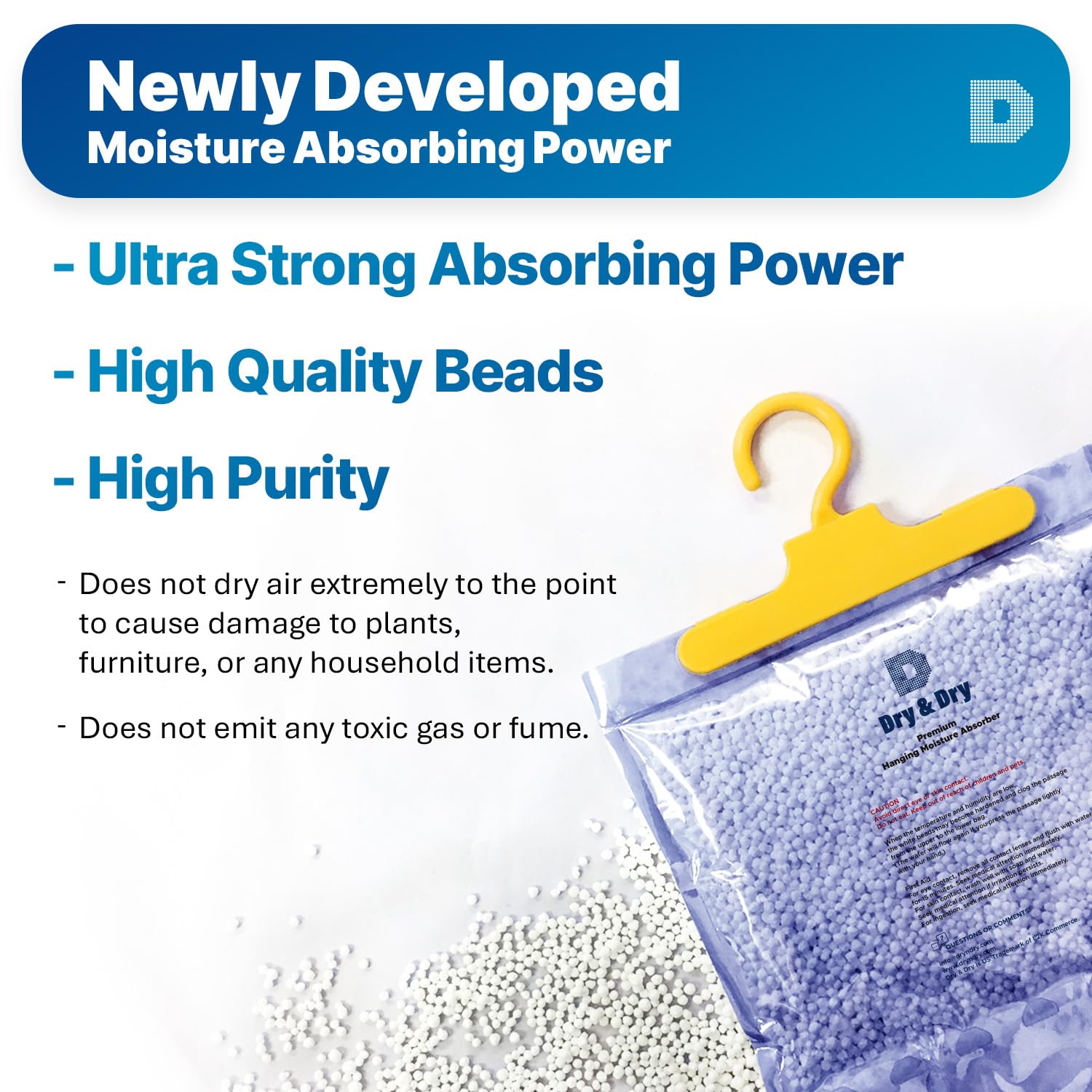 Dry & Dry [8 paquetes [red de 7 oz] Absorbente de humedad para colgar de alta calidad para controlar el exceso de humedad para sótanos, armarios, baños, lavanderías. - Absorbentes de humedad