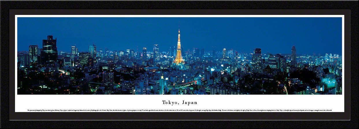 Tokyo, Japan - Blakeway Panoramas Skyline Posters with Select Frame